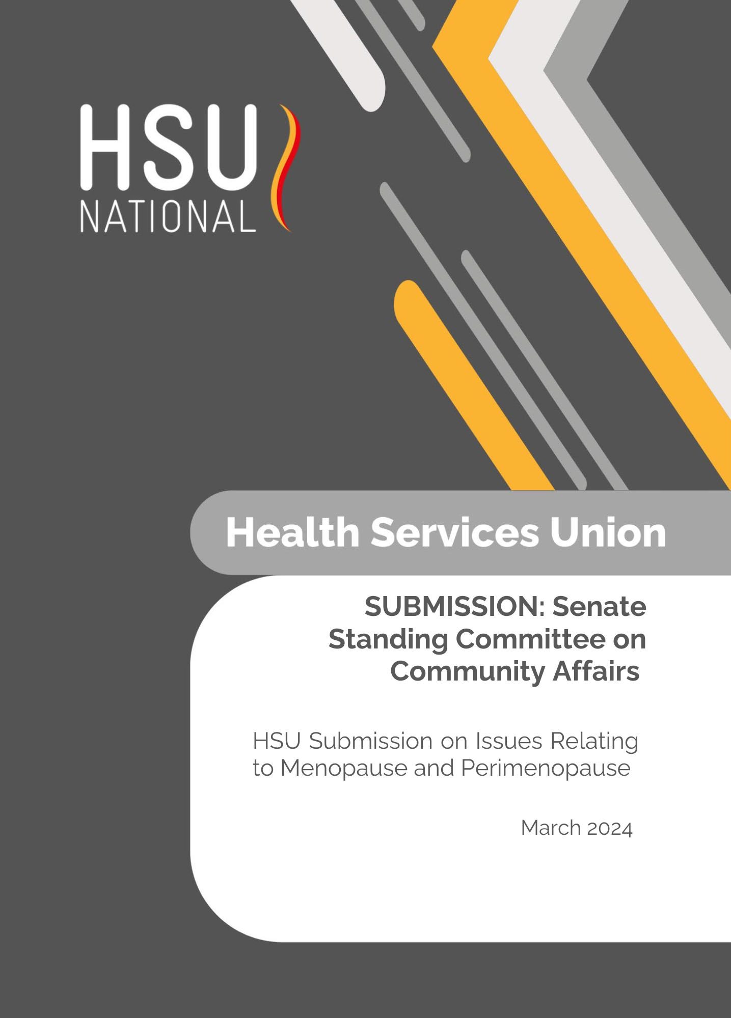 HSU Submission to the Senate on Menopausal and Perimenopausal Issues 2024.pdf