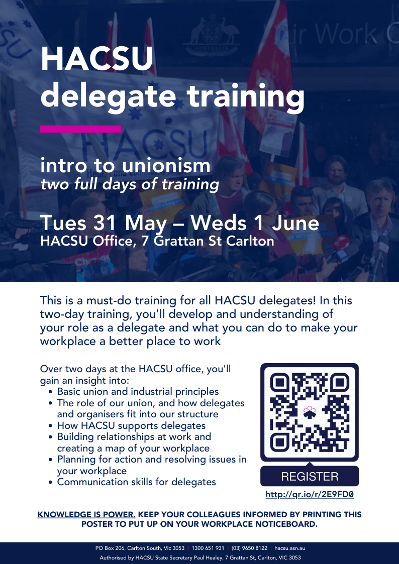 HACSU Delegate's Training Poster – May 2022 png